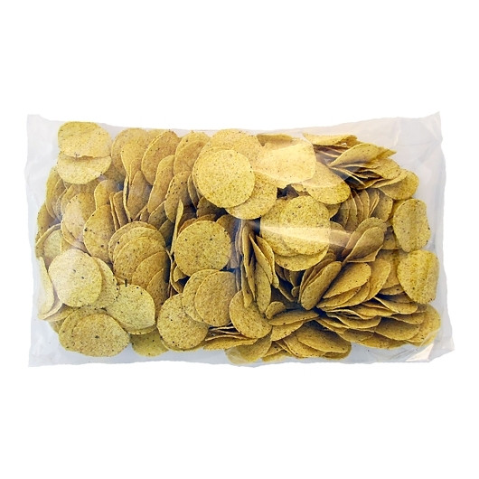 Clown Global Brands Round Whole Grain Tortilla Chips - Bulk Pack, 2 Pound, 3 Per Case