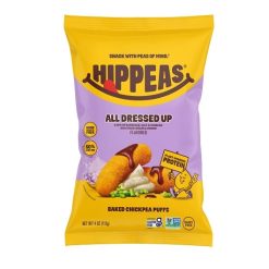 Hippeas Non-Gmo All Dressed Up Puffs, 4 Ounce, 12 Per Case