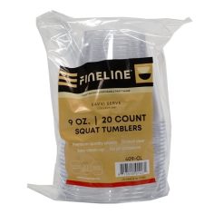 Fineline Settings Hard Plastic Squat Tumbler, 500 Count, 20 Per Pack, 25 Per Case