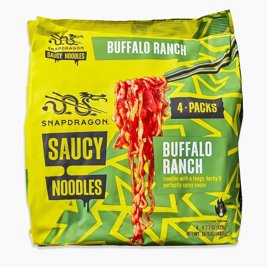 Snapdragon Buffalo Ranch Saucy Noodles, 16.9 Ounce, 4 Per Pack, 4 Per Case