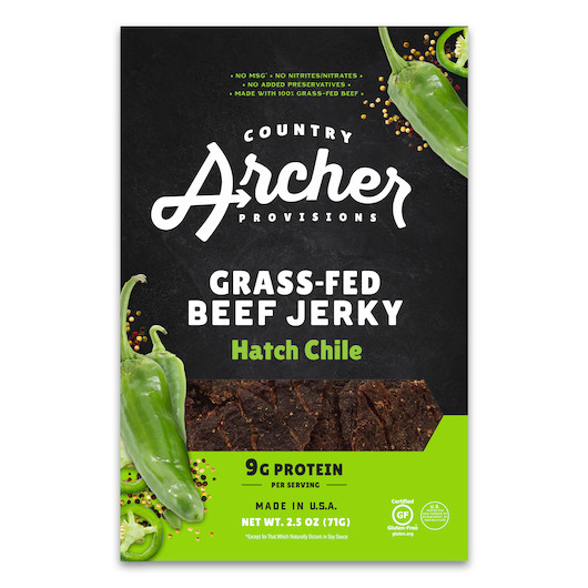 Country Archer Hatch Chile Beef Jerky, 2.5 Ounces, 12 Per Case