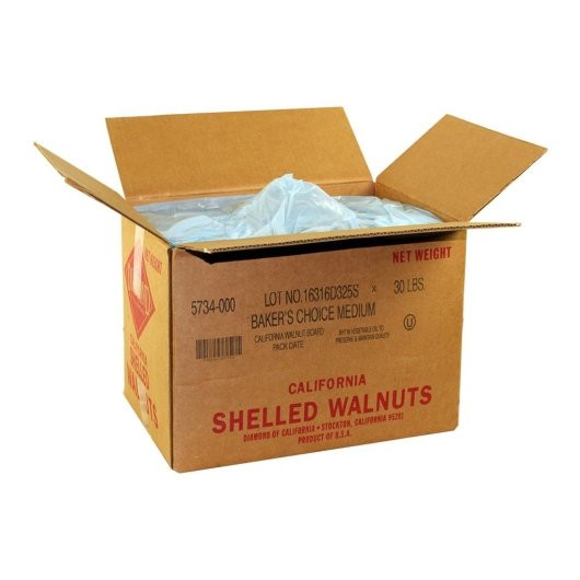 Baker Choice Medium Walnut Pieces, 30 Pounds