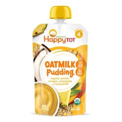 Happy Tot Organic Oatmilk Pudding Tot Pouches Mango Pineapple Coconut, 4 Ounce, 16 Per Case