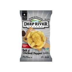 Deep River Snacks Cracked Pepper & Salt Krinkle Cut Kettle Potato Chips, 2 Ounce, 24 Per Case