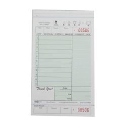 Ncco National Checking 4.25 Inch X 7.25 Inch 2 Part Green Carbonless 11 Line Guest Check, 2000 Each
