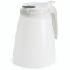 Tablecraft 48 Ounce White Top Polyethylene Dispenser, 6 Each
