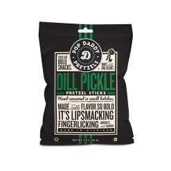 Pop Daddy Dill Pickle Pretzel, 3 Ounce, 12 Per Case