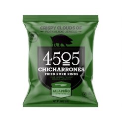 4505 Meats Jalapeno Cheddar Chicharrones, 1.1 Ounce, 12 Per Case