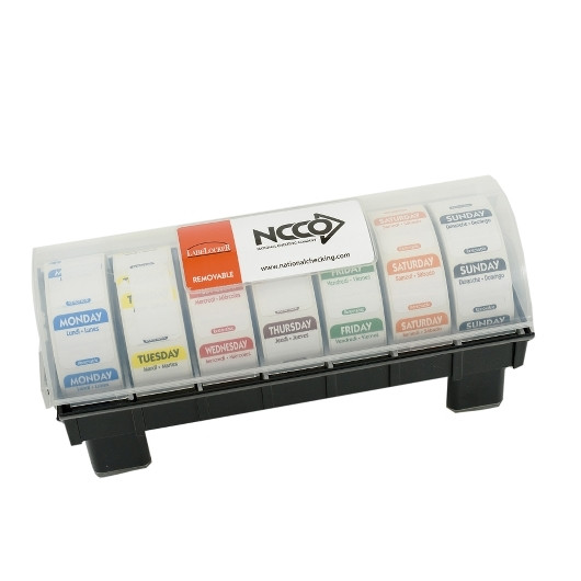 Ncco National Checking Label Locker 1 Inch Day Of Week Removable Dispenser, 1 Count