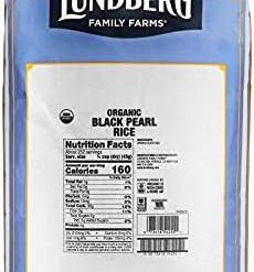 Lundberg Family Farms Organic Black Pearl Rice, 25 Pound, 1 Per Case