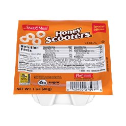 Malt O Meal Honey Scooters, 1 Oz, 96 Per Case