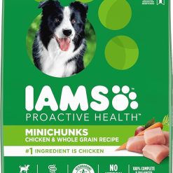 Iams Proactive Health MiniChunks Chicken Adult Dog Food, 15 Pound.