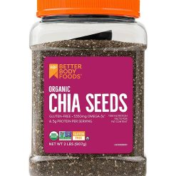 Better Body Foods Organic Chia Seeds, 2 Pounds (Pack of 6)