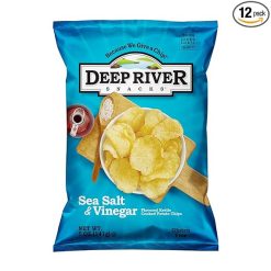 Deep River Snacks Salt & Vinegar Kettle Potato Chips, 5 Ounce, 12 Per Case