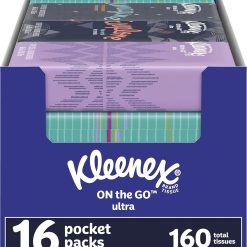 Kleenex On The Go Facial Tissues, 160 Count, 6 Per Case