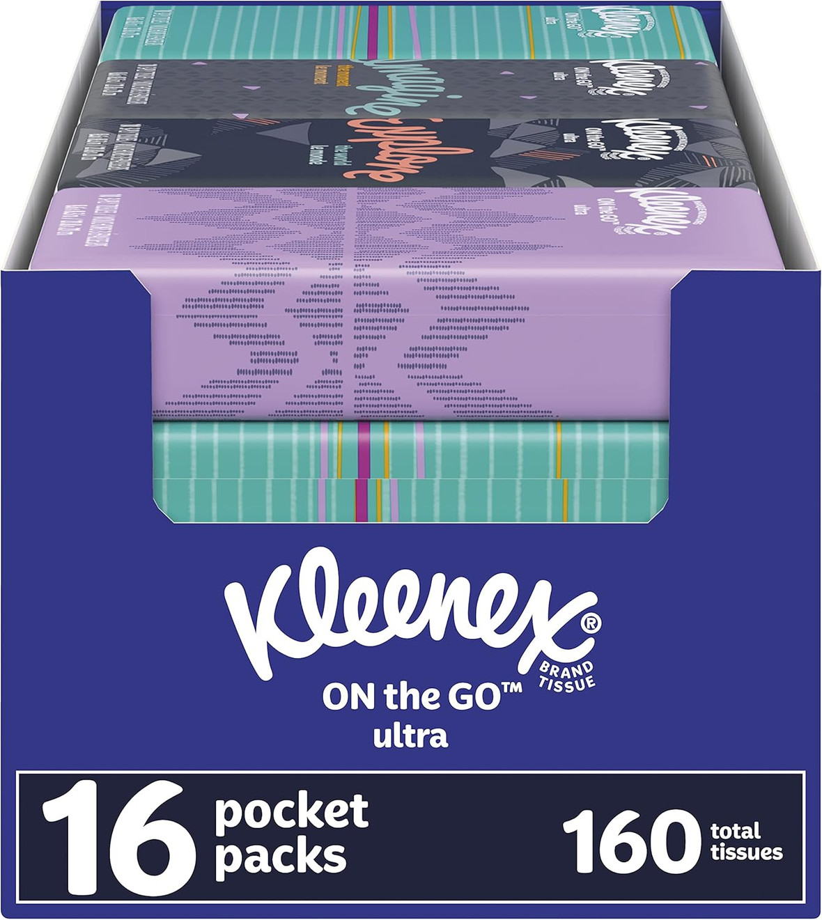 Kleenex On The Go Facial Tissues, 160 Count, 6 Per Case