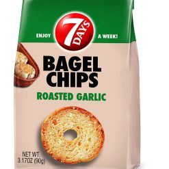 7 Days Bagel Chips Roasted Garlic, 3.17 Oz (Pack of 12)