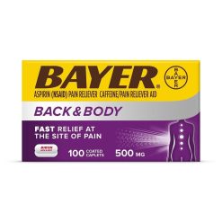 Bayer Back And Body Aspirin, 50 Caplets, 3 Per Box, 12 Per Case