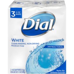 Dial White Antibacterial Deodorant Bar Soap, 12 Ounce, 12 Per Case