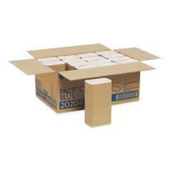 Pacific Blue Basic Multifold Paper Towels, White, 20204, 250 Towels/Pack, 16 Packs/Case