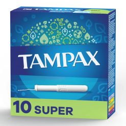 Tampax Cardboard Tampons Super Absorbency, 10 Count, 48 Per Case