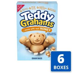 Teddy Grahams Honey Cookies, 10 Ounces, 6 Packs Per Case