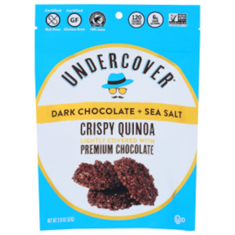 Undercover Snacks Dark Chocolate Sea Salt, 2 Ounces, 12 Per Case