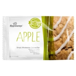 Appleways Whole Grain Soft Baked Apple Oatmeal Bar, 1 Count, 160 Per Case