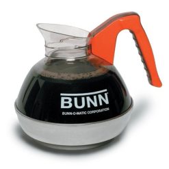 Bunn Decaffeinated Orange Handle Easy Pour Coffee Pot Decanter, 24 Per Case