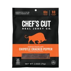 Chef s Cut Real Jerky Co. Smoked Beef Chipotle Cracked Pepper, 2.5 Ounces, 8 per case