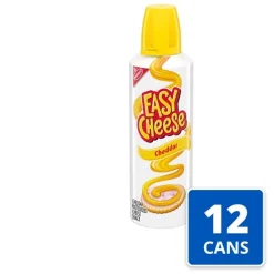 Easy Cheese Cheddar, 8 Ounce, 12 Per Case