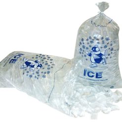 Pitt Plastics 12 Inch X 21 1.5 Millimeter Clear Flat Pack Blue Ink 10lb Ice Bag, 1000 Count
