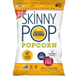 Skinnypop Popcorn Aged White Cheddar, 12 Count, 12 Per Case
