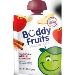 Buddy Fruits Pure Blended Apple And Cinnamon Snack, 3.2 Ounces, 18 Per Case