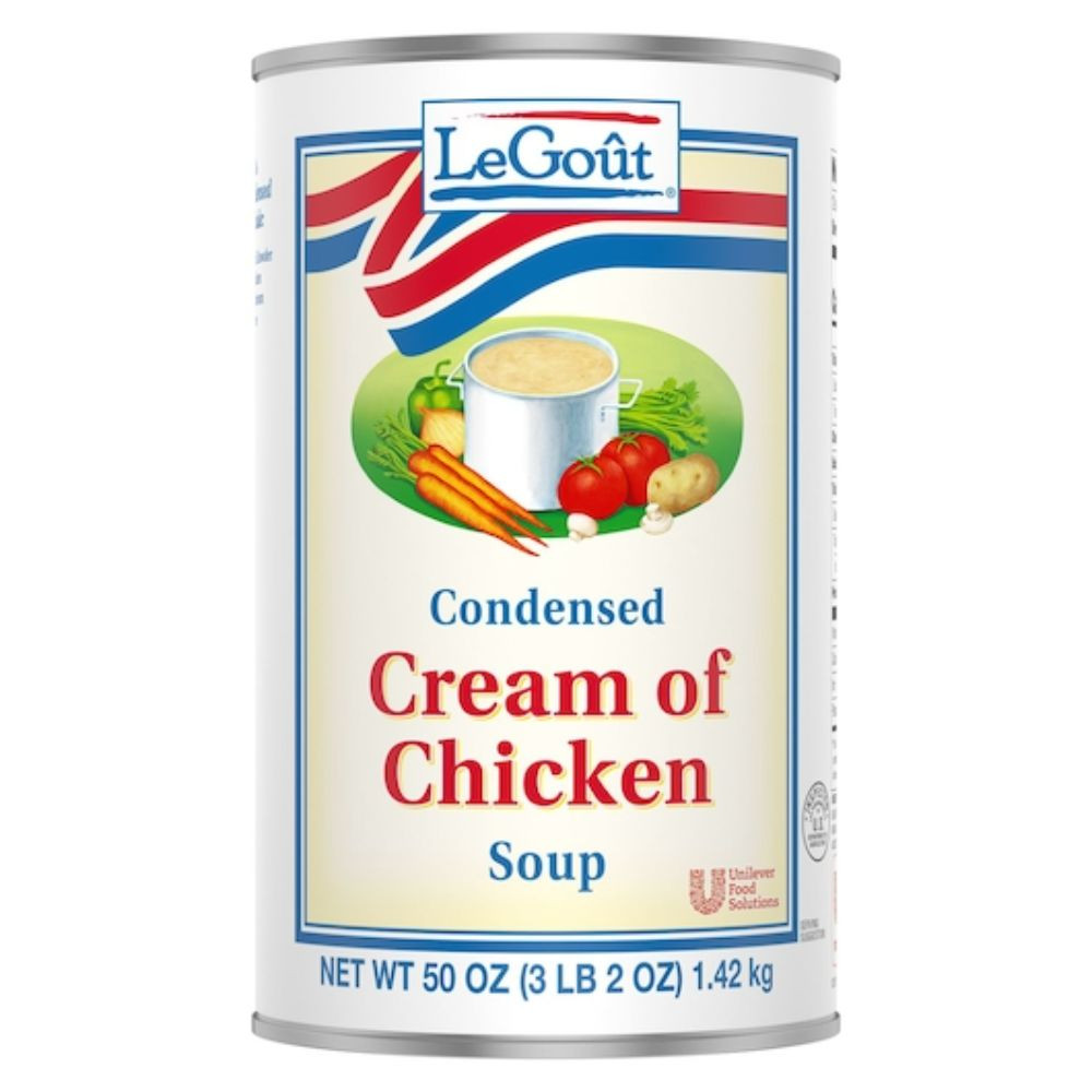 Legout Cream Of Chicken Condensed Canned Soup, 50 Oz, 12 Per Case