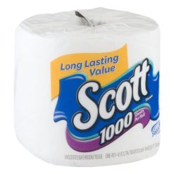 Scott Single Roll White Bathroom Tissue, 1000 Count, 36 Rolls