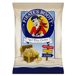 Pirate s Booty Aged White Cheddar Cheese Puffs, 0.5 Ounces, 36 Per Case