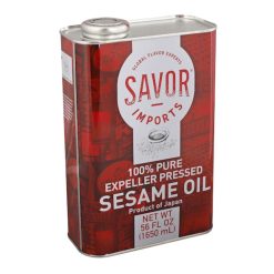 Savor Imports Non-Gmo Sesame Oil, 56 Ounce, 6 Per Case