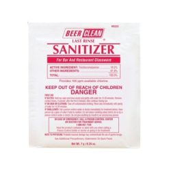 Diversey Beer Clean Last Rinse Sanitizer Powder Pouch, 0.25 Each, 100 Per Case
