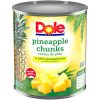 Dole Pineapple Chunk in 100% Pineapple Juice, 106 Ounces, 6 Per Case