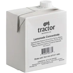 Tractor Beverage Co Organic Lemonade Concentrate, 32 Ounce, 12 Per Case